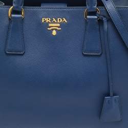 Prada Blue Saffiano Leather Tote