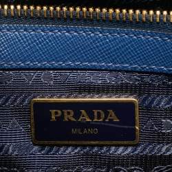 Prada Blue Saffiano Leather Tote