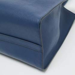 Prada Blue Saffiano Leather Tote