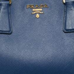 Prada Blue Saffiano Leather Tote