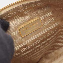 Prada Beige White Mini Triangolo Jacquard Triangle Symbole Satchel