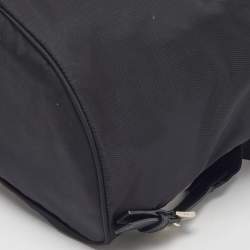 Pre Owned Prada Black Nylon Tessuto Flap Backpack