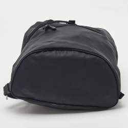 Pre Owned Prada Black Nylon Tessuto Flap Backpack