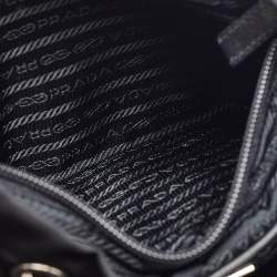 Pre Owned Prada Black Nylon Tessuto Flap Backpack