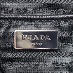 Pre Owned Prada Black Nylon Tessuto Flap Backpack