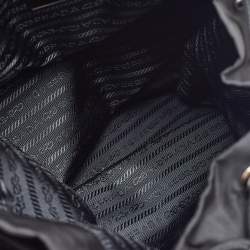 Pre Owned Prada Black Nylon Tessuto Flap Backpack