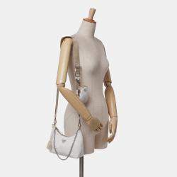 Prada Re-Edition 2005 White Tessuto Satchel Bag
