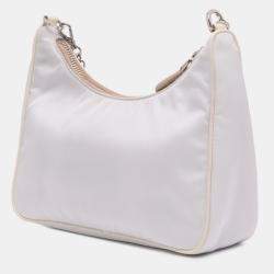 Prada Re-Edition 2005 White Tessuto Satchel Bag