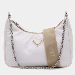 Prada Re-Edition 2005 White Tessuto Satchel Bag