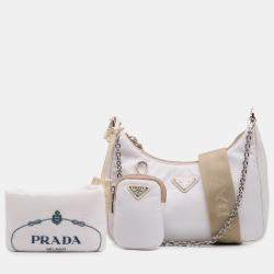 Prada Re-Edition 2005 White Tessuto Satchel Bag