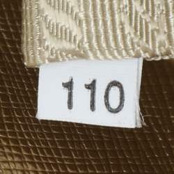 Pre Owned Prada Gold Saffiano Lux Leather Small Galleria Double Zip Tote