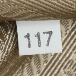 Pre Owned Prada Gold Metalic Leather Drawstring Tote