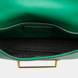 Pre Owned Prada Green Saffiano Sidonie Crossbody