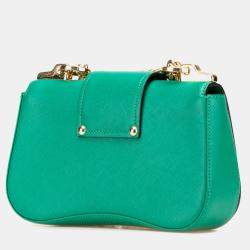 Pre Owned Prada Green Saffiano Sidonie Crossbody