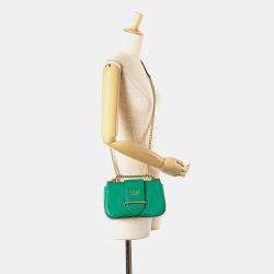 Pre Owned Prada Green Saffiano Sidonie Crossbody