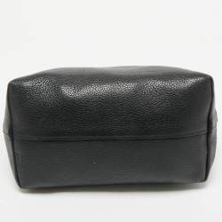Pre Owned Prada Black Vitello Daino Leather Small Satchel