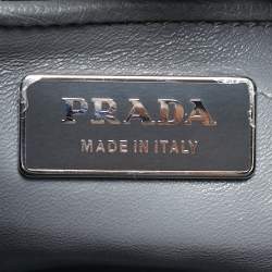 Pre Owned Prada Grey Ostrich Leather Tote