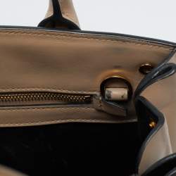 Pre Owned Prada Beige Saffiano Cuir Leather Bibliotheque Tote