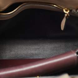 Pre Owned Prada Beige Saffiano Cuir Leather Bibliotheque Tote