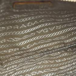 Pre Owned Prada Beige Saffiano Lux Leather Slim Pochette Bag