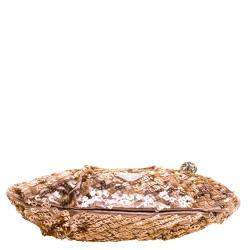 Pre Owned Prada Blush Pink/Bronze Satin Sequin Embellished Shoulder Bag