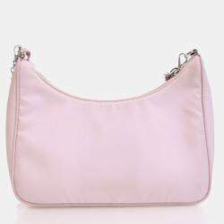 Pre Owned Prada Re-Edition 2005 Pink Nylon Shoulder Bag