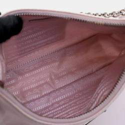 Pre Owned Prada Re-Edition 2005 Pink Nylon Shoulder Bag