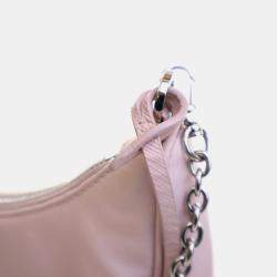 Pre Owned Prada Re-Edition 2005 Pink Nylon Shoulder Bag
