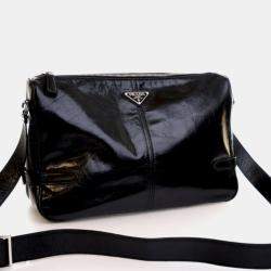 Pre Owned Prada Black Calfskin Shoulder Bag