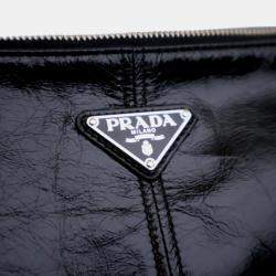 Pre Owned Prada Black Calfskin Shoulder Bag
