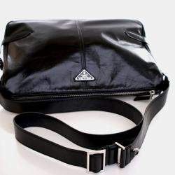 Pre Owned Prada Black Calfskin Shoulder Bag