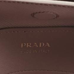 Pre Owned Prada Light Pink Saffiano Cuir Leather Medium Double Handle Tote