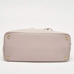 Pre Owned Prada Light Pink Saffiano Cuir Leather Medium Double Handle Tote