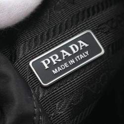 Pre Owned Prada Studded Black Nylon Handbag