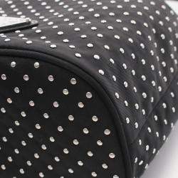 Pre Owned Prada Studded Black Nylon Handbag