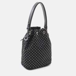 Pre Owned Prada Studded Black Nylon Handbag