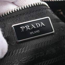 Pre Owned Prada Tessuto Quilting Black Nylon Shoulder Bag