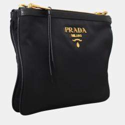 Pre Owned Prada Bandeliera Double Zip Nylon Crossbody Bag