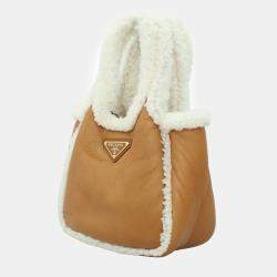 Pre Owned Prada Shearling Mini Handbag
