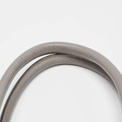 Pre Owned Prada Grey Saffiano Leather Large Double Zip Tote