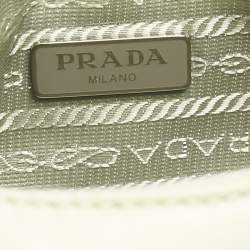 Pre Owned Prada Mint Green Re Nylon and Saffiano Leather Re-Edition 2005 Shoulder Bag