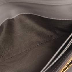 Pre Owned Prada Grey Saffiano Leather Continental Wallet