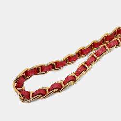 Pre Owned Prada Pink Leather Saffiano long wallet and chain crossbody bag