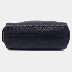 Pre Owned Prada Black Leather Dino Shoulder Bag