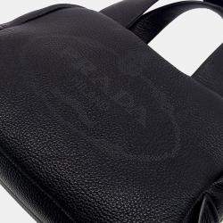 Pre Owned Prada Black Leather Dino Shoulder Bag