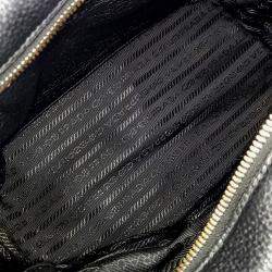 Pre Owned Prada Black Leather Dino Shoulder Bag