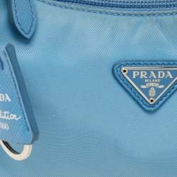 Pre Owned Prada Light Blue Nylon Re-Edition 2000 Shoulder Bag