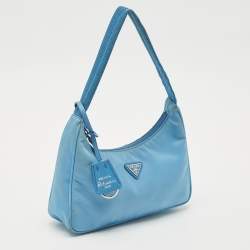 Pre Owned Prada Light Blue Nylon Re-Edition 2000 Shoulder Bag