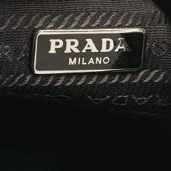 Pre Owned Prada Black Nylon and Saffiano Leather Re-Edition 2005 Shoulder Bag