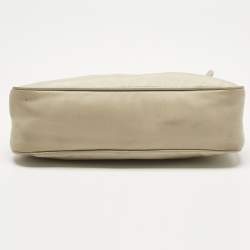 Pre Owned Prada Beige Re-Nylon and Saffiano Leather Re-Edition 2005 Shoulder Bag